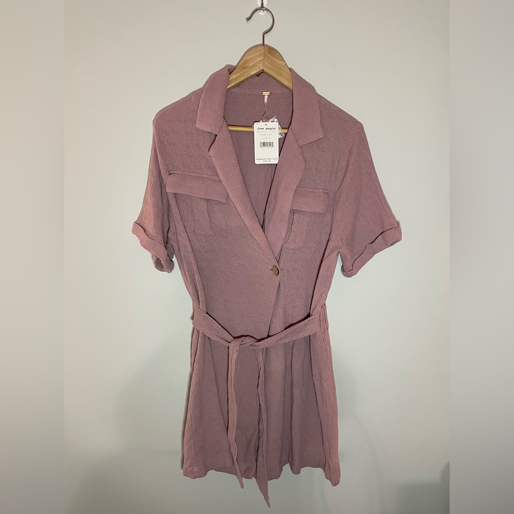 NWT Free People Clementine Mini Dress in Purple Ash
